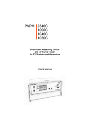 PV-Engineering PVPM 1040C User Manual