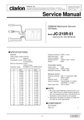 Clarion JC-215R-51 Service Manual