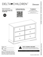 Delta Children 3 Drawer Dresser Assembly Instructions Manual
