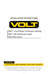 Volt VHS-67 Series Installation Instructions Manual