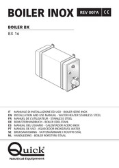 Quick BX 16 Installation And Use Manual