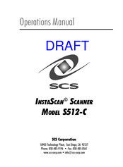 SCS INSTASCAN S512-C Operation Manual