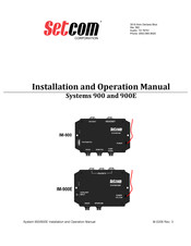 Setcom IM-900E Installation And Operation Manual