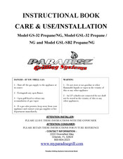 STEELE PRODUCTS PARADISE GSL-SB2 Instructional Book, Care & Use/Installation