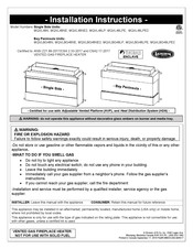 Kingsman Fireplaces MARQUIS MQVLBG48LP Installation Instructions Manual