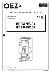 OEZ BD250SE300 Instructions For Use Manual