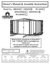 Arrow Storage Products EH1010 Owner's Manual & Assembly Instructions
