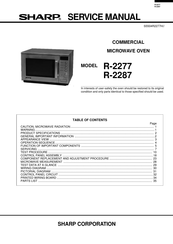 Sharp R-2287 Service Manual