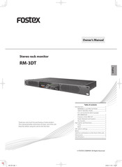 Fostex ICES-003 Owner's Manual