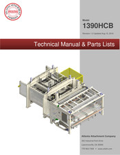Atlanta Attachment Company 1390HCB Technical Manual & Parts Lists