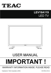 Teac LEV19A119 User Manual