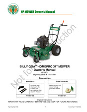 Billy Goat HOMEPRO HP3401 Owner's Manual