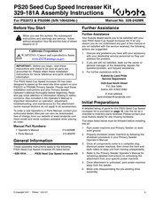 Kubota 329-181A Assembly Instructions Manual