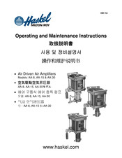 Haskel AA-15 Operating And Maintenance Instructions Manual