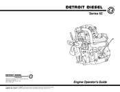 Detroit Diesel 92 Series Operator's Manual