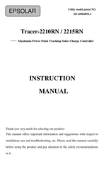 Epsolar Tracer-2210RN Instruction Manual