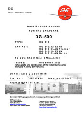 DG DG-500/20 ELAN Maintenance Manual