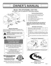 SMA 800-ATV25DXBL Owner's Manual