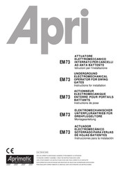 Aprimatic APRI EM73 Instructions For Installation Manual