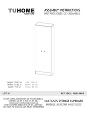 TUHOME Furniture MULTIUSOS MLB 4469 Assembly Instructions Manual