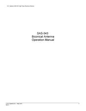 A.H. Systems SAS-543 Operation Manual