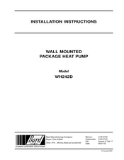 Bard WH242D Installation Instructions Manual