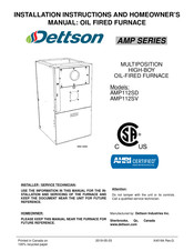 Dettson AMP112SD Installation Instructions And Homeowner's Manual