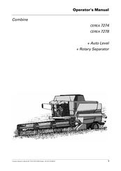 AGCO Combine CEREA 7274 Operator's Manual