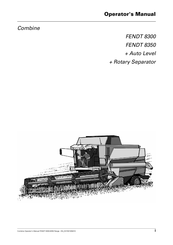 AGCO Combine FENDT 8300 Operator's Manual