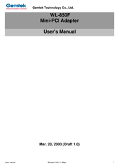 Gemtek WL-850F User Manual