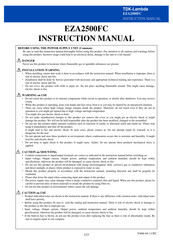 TDK-Lambda EZA2500FC Instruction Manual