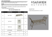 Safavieh Outdoor Hadley Bench PAT5002 Assembly Instructions