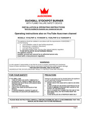 Auscrown Y018LPWF-S Installation & Operating Instructions Manual
