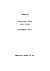 Tasco Telereader FXR-550 Instruction Manual