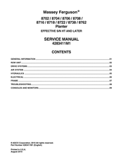 MASSEY FERGUSON 8762 Service Manual