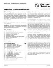 System Sensor DH400ACDC Installation And Maintenance Instructions Manual