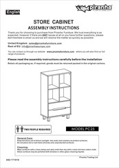 Piranha PC25 Assembly Instructions Manual