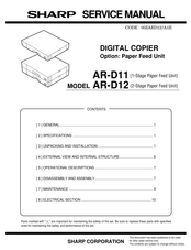 Sharp AR-D11 Service Manual