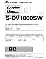 Pioneer S-DV1000SW Service Manual