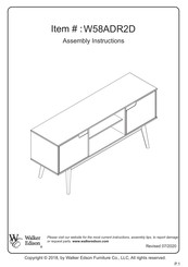 Walker Edison W58ADR2D Assembly Instructions Manual