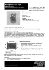 Gainsborough H580 Instructions For Use