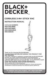 Black & Decker HSVJ520JS Instruction Manual