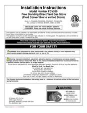 R-Co Kingsman Fireplaces FDV350LP Installation Instructions Manual
