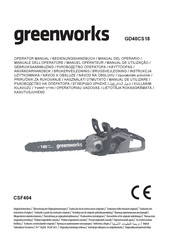 GreenWorks GD40CS18 Operator's Manual