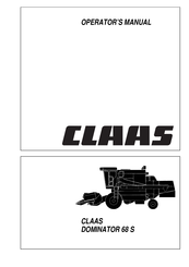 Claas DOMINATOR 68 S Operator's Manual