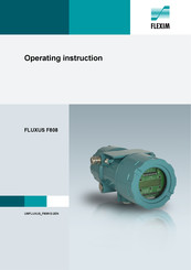 Flexim FLUXUS F808 Operating	 Instruction
