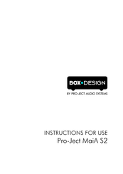Pro-Ject Audio Systems Remote Box S2 Instructions For Use Manual