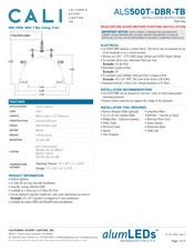 California Accent Lighting alumLEDs ALS500T-DBR-TB Installation Instructions Manual