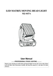 MJ LED LIGHTNING MJ-1027A User Manual