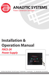 Analytic Systems FBCS-2K-110-36 Installation & Operation Manual
